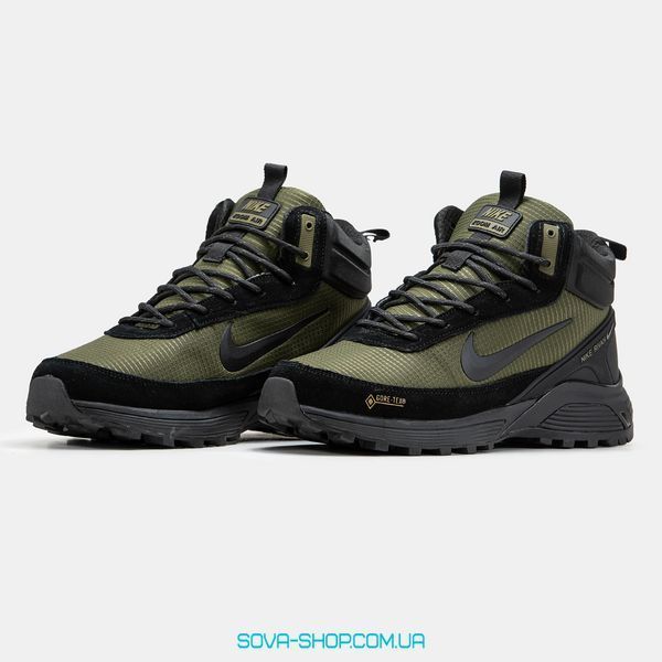 Чоловічі зимові кросівки Nike Rivah Fur Gore-Tex Green Black фото