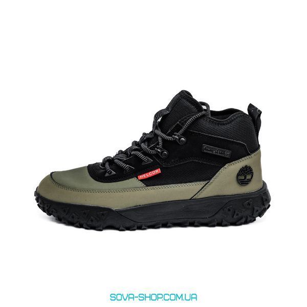 Зимові чоловічі ботинки Timberland GreenStride Motion 6 Waterproof Mid (Termo) Black Green фото