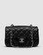 Женская сумка Chanel Classic 1.55 Small Single Flap in Black/Silver Premium re-11167 фото 2