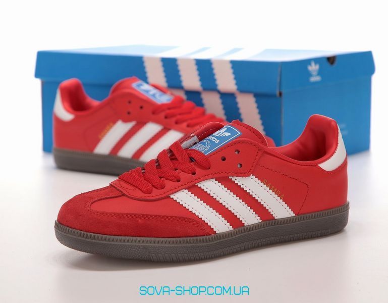 Женские кроссовки Adidas Samba Red фото