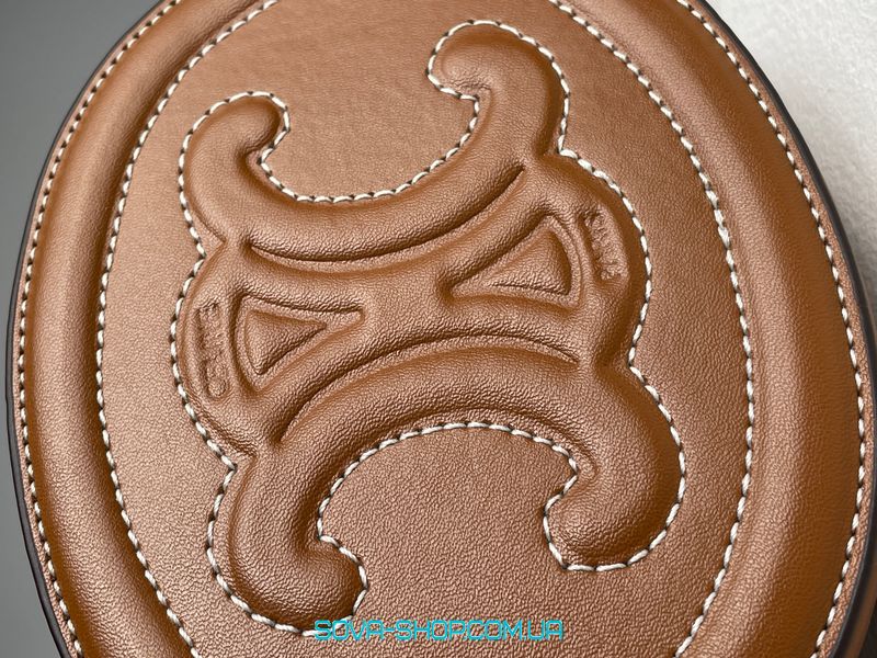 Жіноча сумка Celine Oval Bag Cuir Triomphe in Smooth Calfskin Tan Premium фото