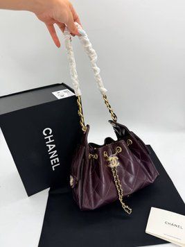 Жіноча сумка Chanel 25 Micro Handbag in Grained Calfskin in Vine Gold Premium фото