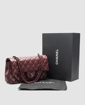 Жіноча сумка Chanel Classic 2.55 Medium Double Flap in Burgundy/Burgundy Premium фото