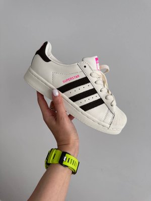 Женские кроссовки Adidas Superstar 2W Cream Black Pink фото