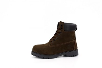 Мужские зимние ботинки (шерстяной мех) Timberland CLASSIC PREMIUM NUBUCK WATERPROOF Dark Brown фото