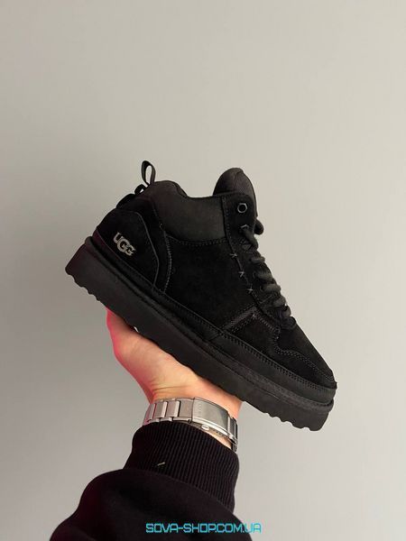 Чоловічі зимові ботинки UGG Highland Hi Heritage Black PREMIUM фото