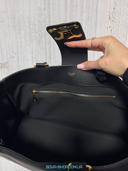 Жіноча сумка Celine Medium Appoline Trio Bag Black Premium фото
