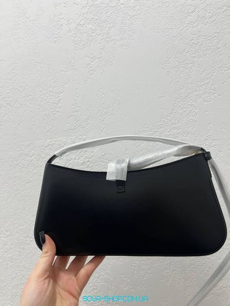 Женская сумка Celine Tina Shoulder Bag In Shiny Calfskin Black/Gold Premium фото