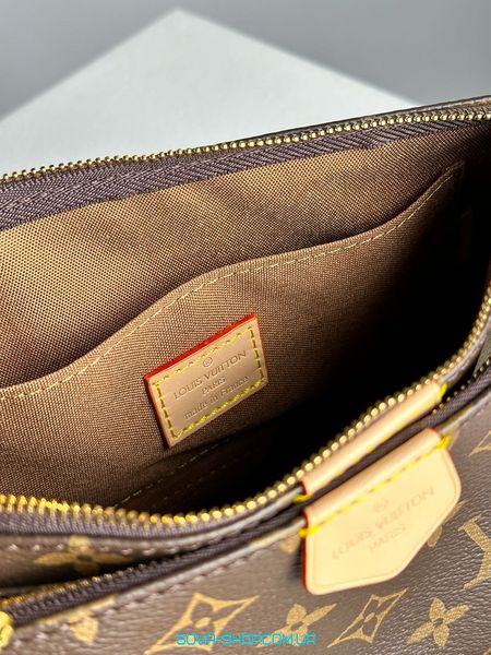 Жіноча сумка Louis Vuitton Multi Pochette Brown/Pink Premium фото