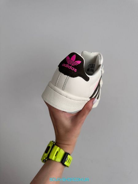 Жіночі кросівки Adidas Superstar 2W Cream Black Pink фото