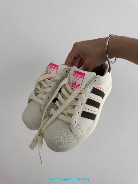 Жіночі кросівки Adidas Superstar 2W Cream Black Pink фото