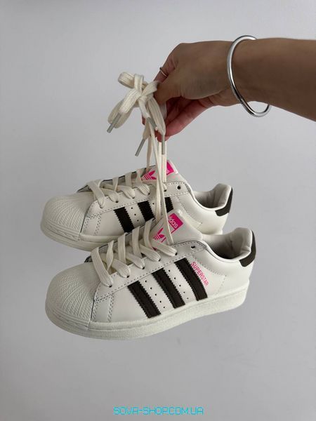 Жіночі кросівки Adidas Superstar 2W Cream Black Pink фото