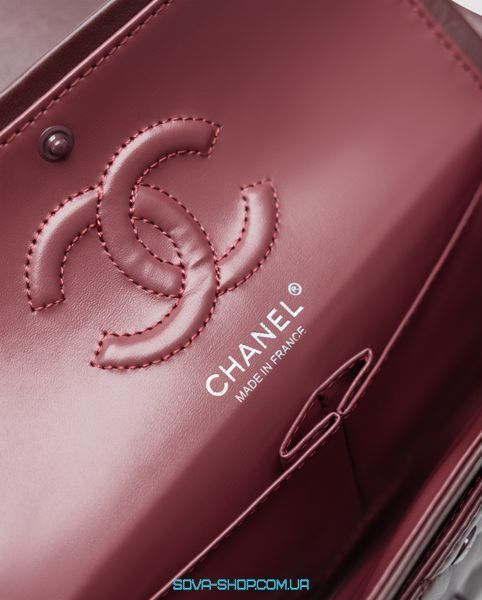 Жіноча сумка Chanel Classic 2.55 Medium Double Flap in Burgundy/Burgundy Premium фото