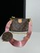 Жіноча сумка Louis Vuitton Multi Pochette Brown/Pink Premium re-10773 фото 7