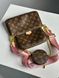 Жіноча сумка Louis Vuitton Multi Pochette Brown/Pink Premium re-10773 фото 2