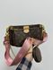 Женская сумка Louis Vuitton Multi Pochette Brown/Pink Premium re-10773 фото 9