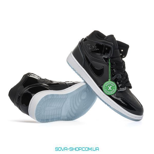 Мужские баскетбольные кроссовки Nike Air Jordan 1 Mid Black фото