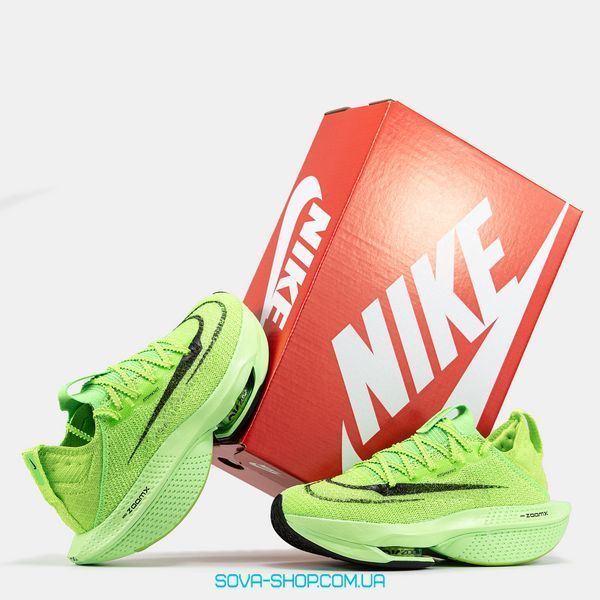 Жіночі та чоловічі кросівки Nike Air Zoom Alphafly Next 2 Lime фото