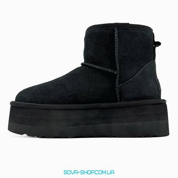 Женские зимние ботинки UGG Classic Mini Platform XL Black PREMIUM фото