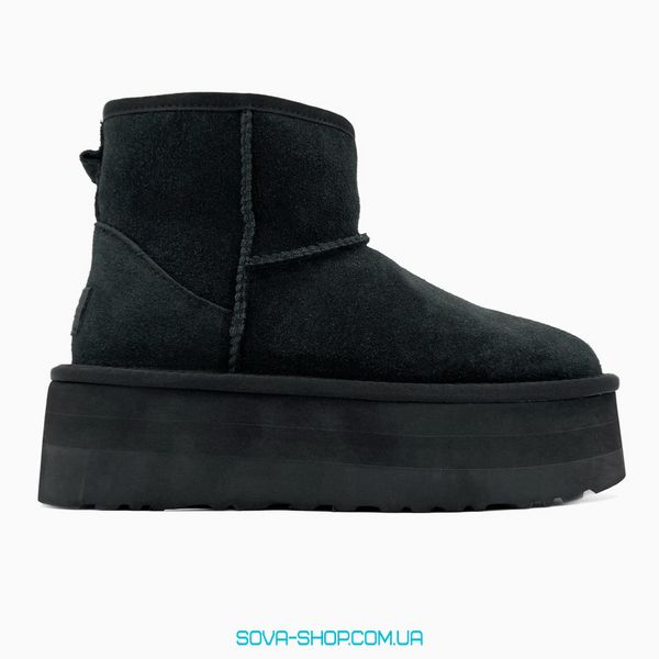 Женские зимние ботинки UGG Classic Mini Platform XL Black PREMIUM фото