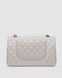 Жіноча сумка Chanel Classic 2.55 Medium Double Flap in White/Silver Premium re-11168 фото 3