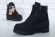 Зимові чоловічі та жіночі ботинки (Вовняне хутро) Timberland CLASSIC PREMIUM NUBUCK WATERPROOF ALL BLACK re-3763 фото 4