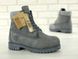 Мужские зимние ботинки (натуральный мех) Timberland CLASSIC PREMIUM NUBUCK WATERPROOF GREY re-3756 фото 6