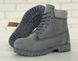 Мужские зимние ботинки (натуральный мех) Timberland CLASSIC PREMIUM NUBUCK WATERPROOF GREY re-3756 фото 1