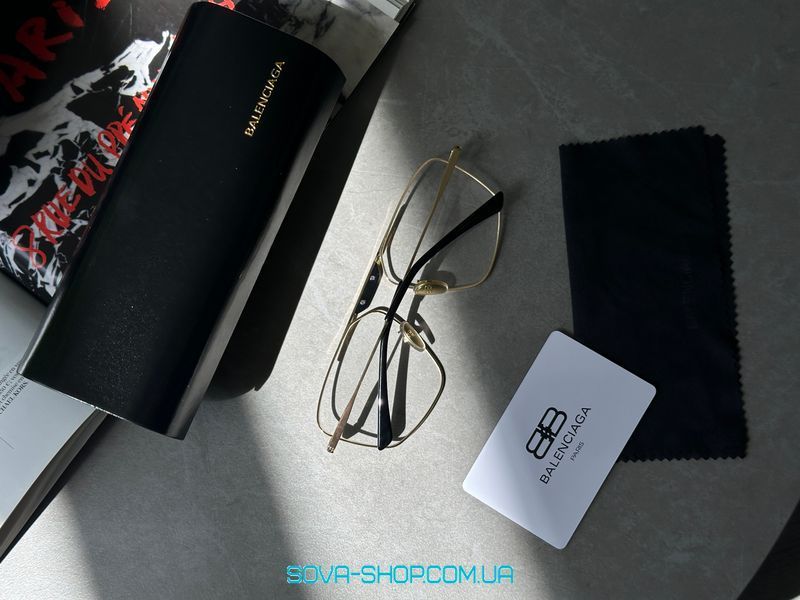 Сонцезахисні окуляри Balenciaga Clear/Gold BB0246S 003 Premium фото