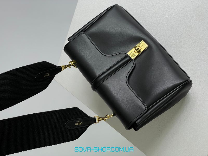 Женская сумка Celine Teen Soft 16 In Smooth Calfskin Tan Black Premium фото