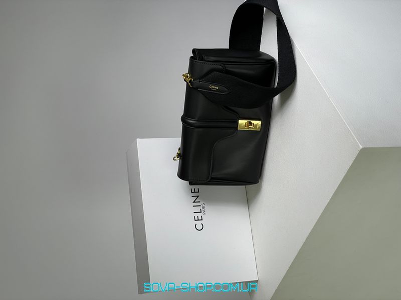 Женская сумка Celine Teen Soft 16 In Smooth Calfskin Tan Black Premium фото