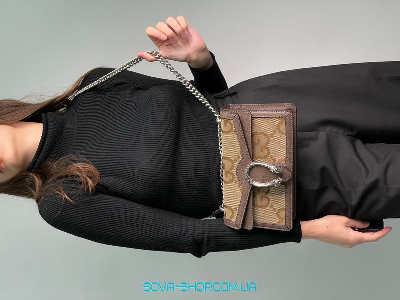 Женская сумка Gucci Dionysus Brown Small Shoulder Bag Premium фото