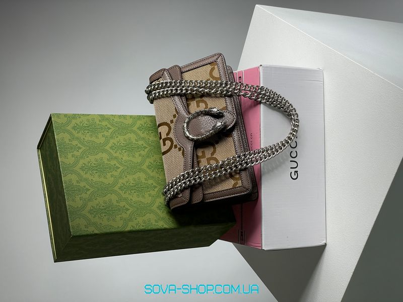 Женская сумка Gucci Dionysus Brown Small Shoulder Bag Premium фото