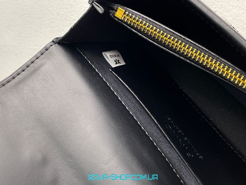 Женская сумка Pinko Mini Love Bag One Simply With Enamel Pin Black Premium фото