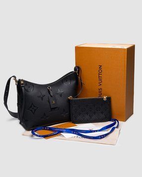 Жіноча сумка Louis Vuitton CarryAll Monogram Empreinte Leather Black Premium фото