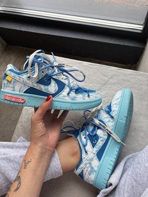 Мужские баскетбольные кроссовки Nike SB Dunk x Off White Blue Lot 05:50 фото