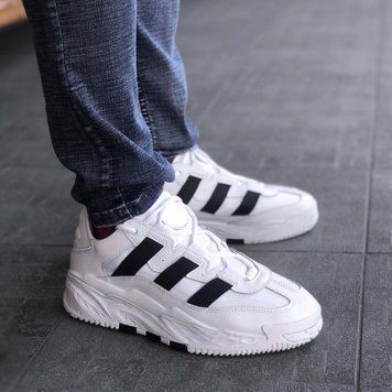 Чоловічі кросівки Adidas Niteball White Black фото
