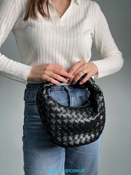 Жіноча сумка Bottega Veneta Nappa Intrecciato Mini Jodie Black Premium фото