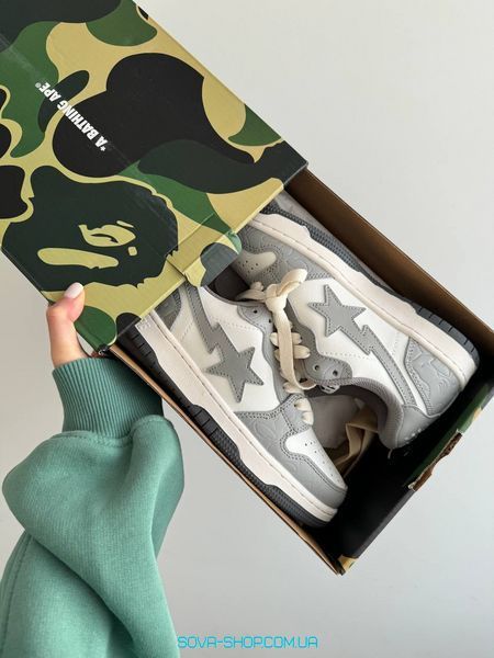 Женские кроссовки A Bathing Ape BAPE STA SK8 GREY фото
