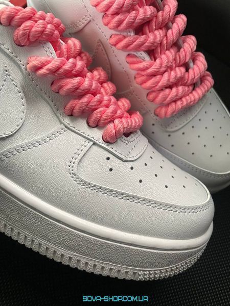 Мужские и женские кроссовки Nike Air Force 1 '07 "Rope Laces Pink" Premium фото