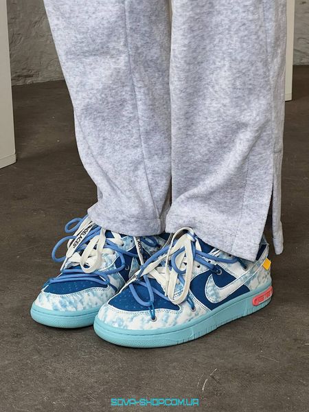 Мужские баскетбольные кроссовки Nike SB Dunk x Off White Blue Lot 05:50 фото