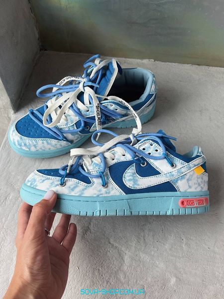 Чоловічі баскетбольні кросівки Nike SB Dunk x Off White Blue Lot 05:50 фото