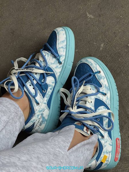 Чоловічі баскетбольні кросівки Nike SB Dunk x Off White Blue Lot 05:50 фото