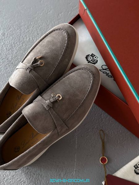 Жіночі лофери Loro Piana Loafers Taupe Premium фото