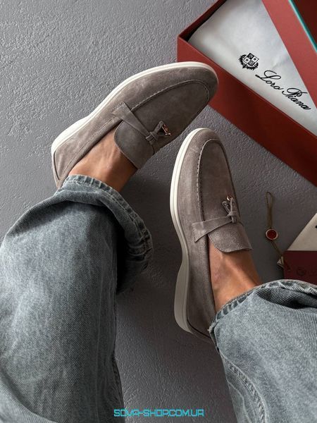 Жіночі лофери Loro Piana Loafers Taupe Premium фото