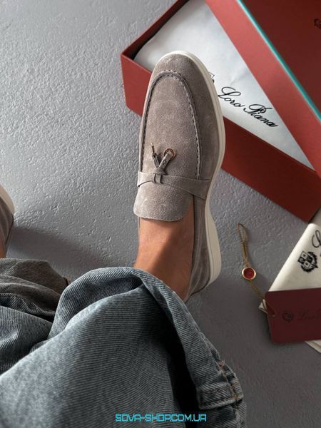 Жіночі лофери Loro Piana Loafers Taupe Premium фото