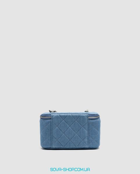 Женская сумка Chanel Denim Quilted Sweetheart Small Vanity Case Premium фото