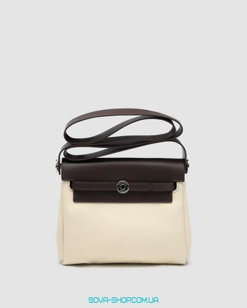 Жіноча сумка Hermes Herbag Zip 20 Bag Black/Beige Premium фото