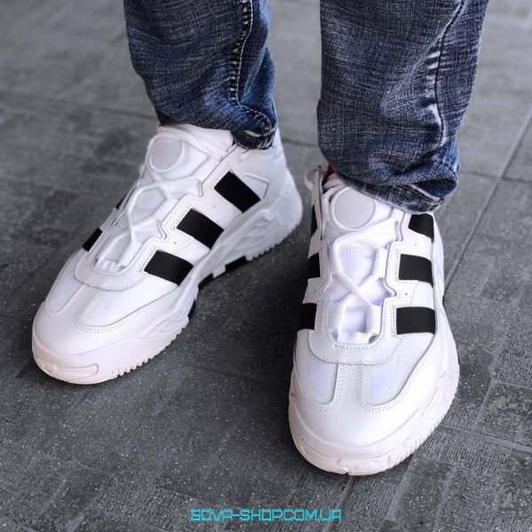 Чоловічі кросівки Adidas Niteball White Black фото