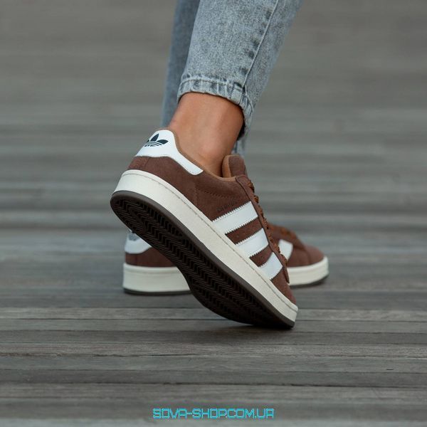 Жіночі кросівки Adidas Campus Brown White фото